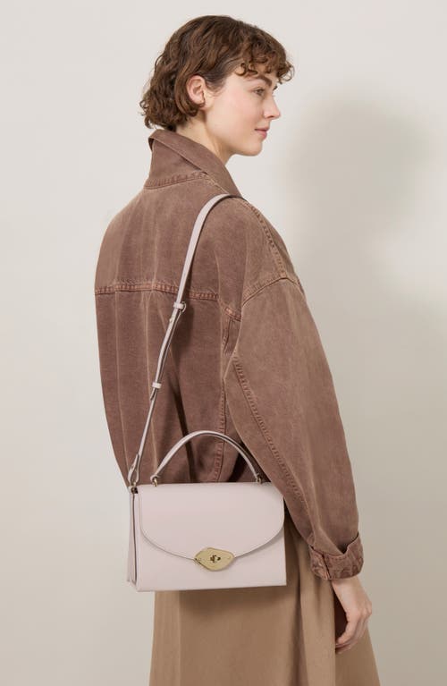 Mulberry Lana High Gloss Leather Top Handle Bag In Blossom Pink