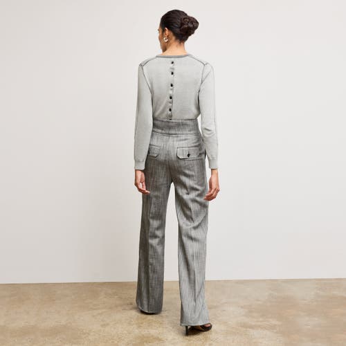 M.m.lafleur Bronny Cummerbund Trouser In Black/white