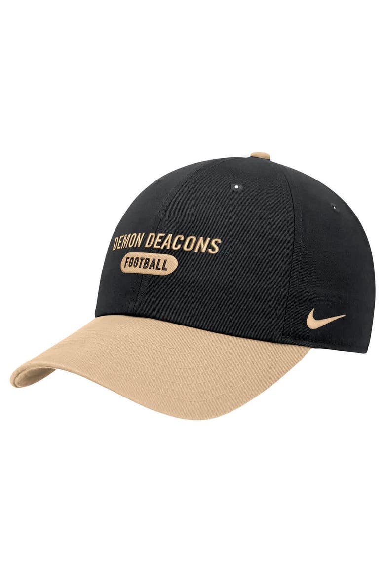 Men's Nike Black Wake Forest Demon Deacons Colorblock Club Adjustable Hat, Main, color, Black