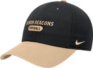 Nike Men's Nike Black Wake Forest Demon Deacons Colorblock Club Adjustable Hat