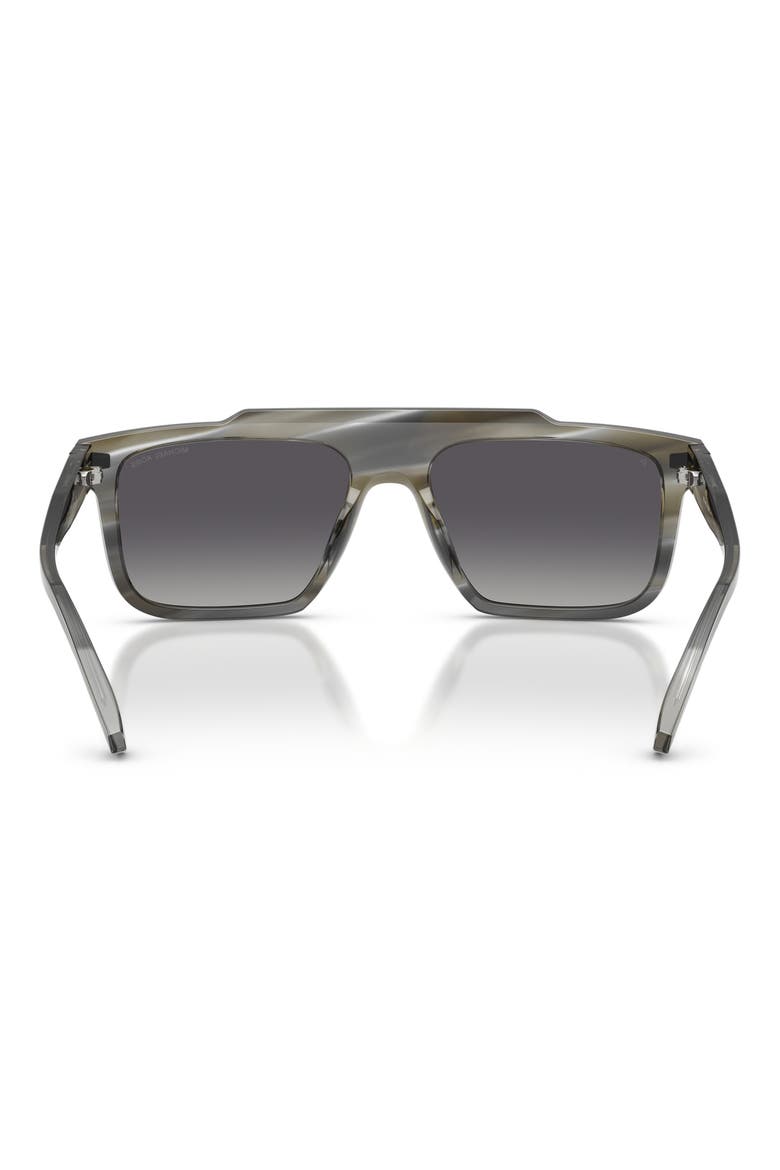 Boston 57mm Polarized Square Sunglasses, Alternate, color, CHARCOAL HORN / GREY POLAR