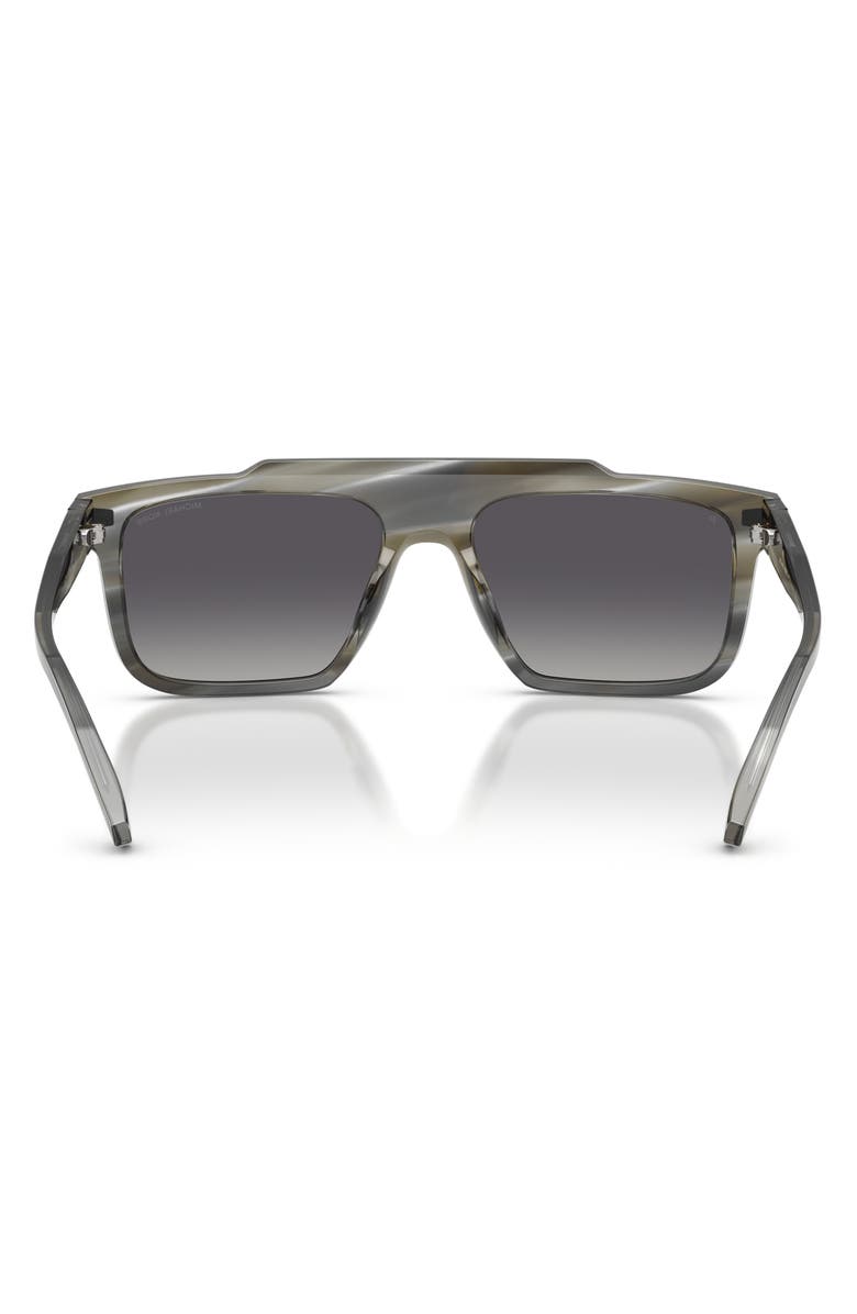 Michael Kors Boston 57mm Polarized Square Sunglasses, Alternate, color, Charcoal Horn / Grey Polar