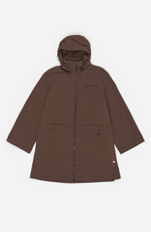 Bimba Y Lola Hooded Zip-up Coat In Brown