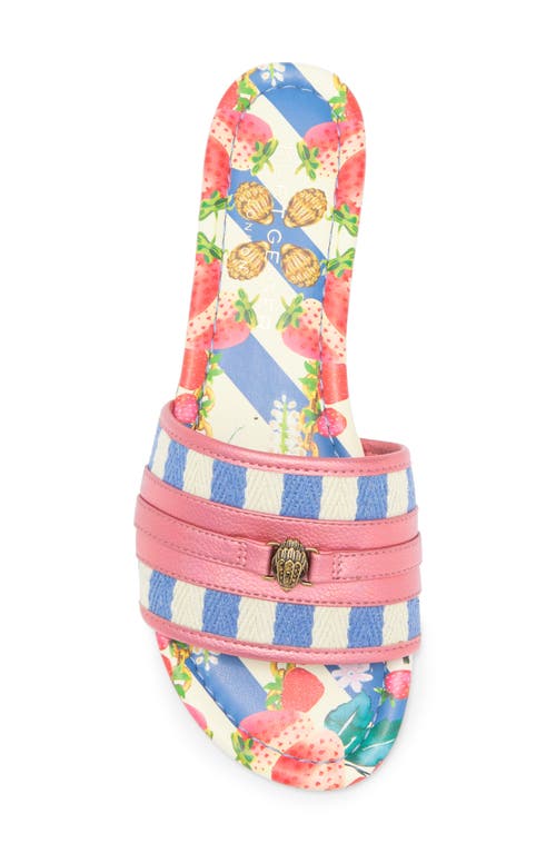 Kurt Geiger Southbank Flat Sandal In Open Blue
