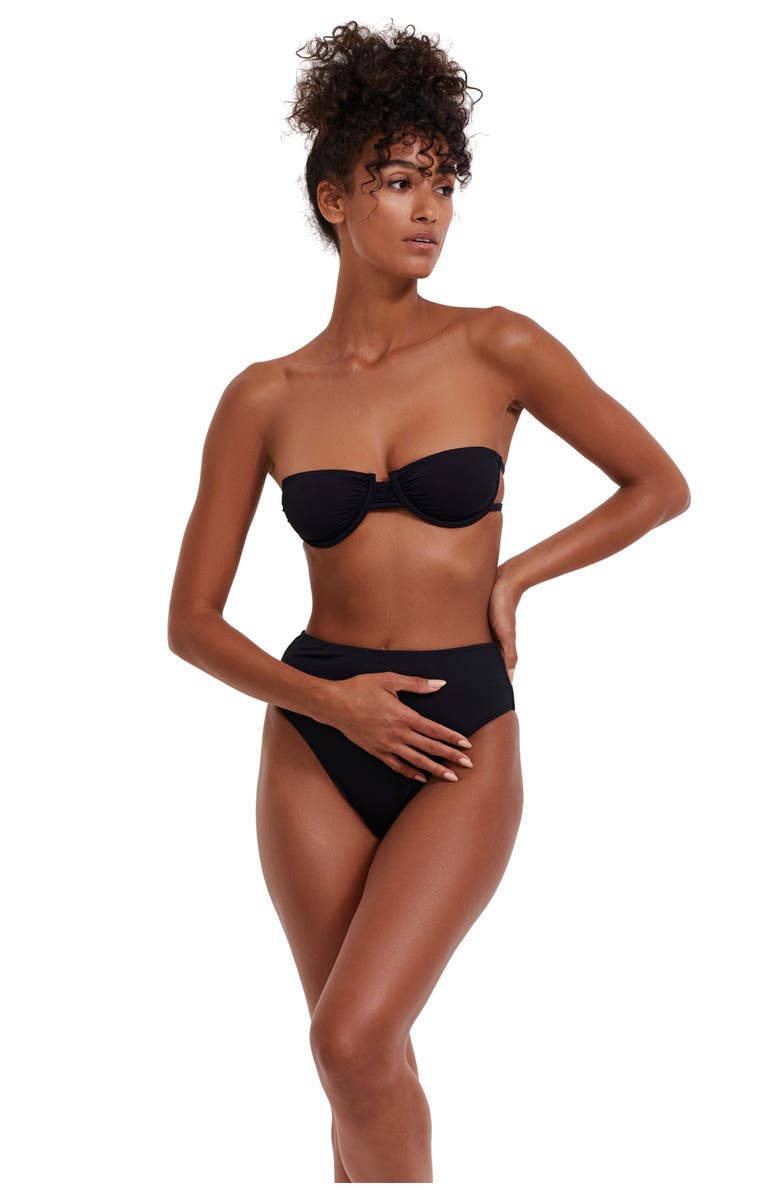 Flirtt Gottex Solid Underwire Back Strap Bikini Top, Main, color,