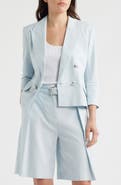 Halogen® Double Breasted Crop Blazer