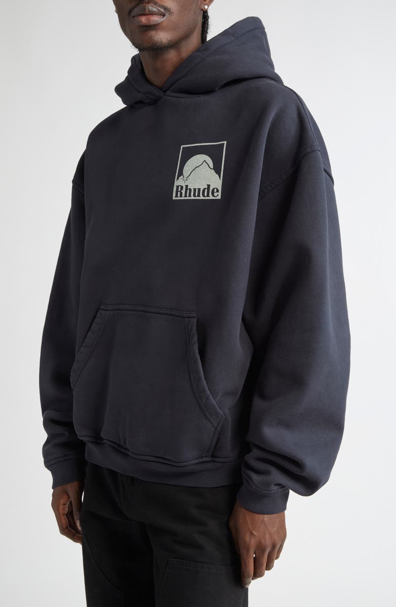 Rhude Moonlight Badge Graphic Hoodie, Alternate, color, 