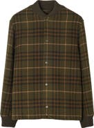Burberry Check Wool Cashmere Bomber Jacket