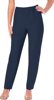 Roaman's Plus Size Classic Bend Over® Structured Straight Leg Pull-On Pant