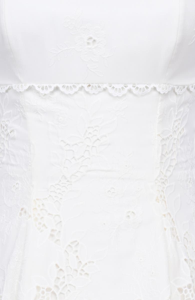 HOUSE OF CB Isla Scalloped Lace Cocktail Minidress, Alternate, color, White