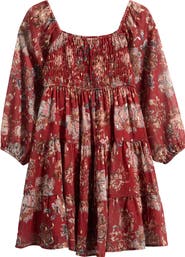 Ava & Yelly Kids' Smocked Babydoll Dress