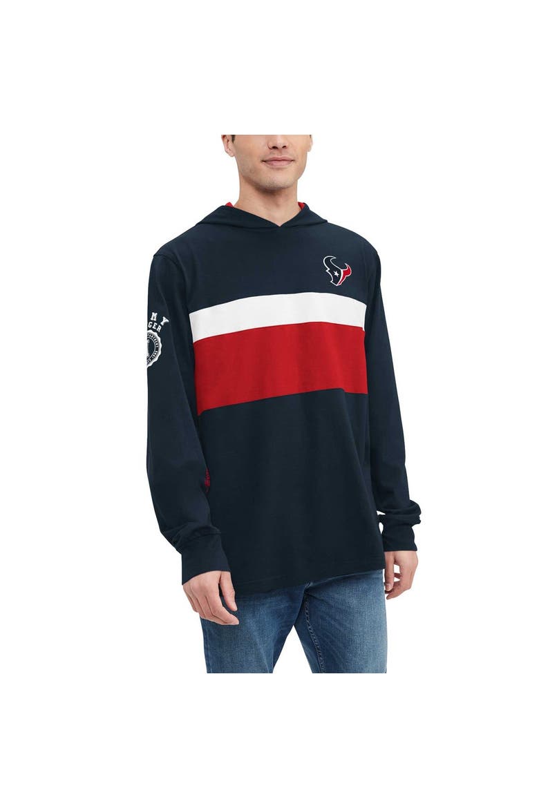 Men's Tommy Hilfiger  Navy Houston Texans Morgan Long Sleeve Hoodie T-Shirt, Main, color, Navy