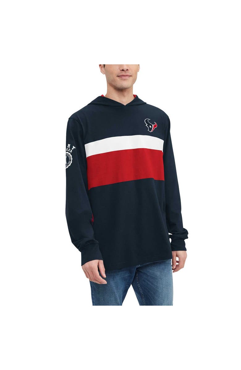 Tommy Hilfiger Men's Tommy Hilfiger Navy Houston Texans Morgan Long Sleeve Hoodie T-Shirt, Main, color, Navy
