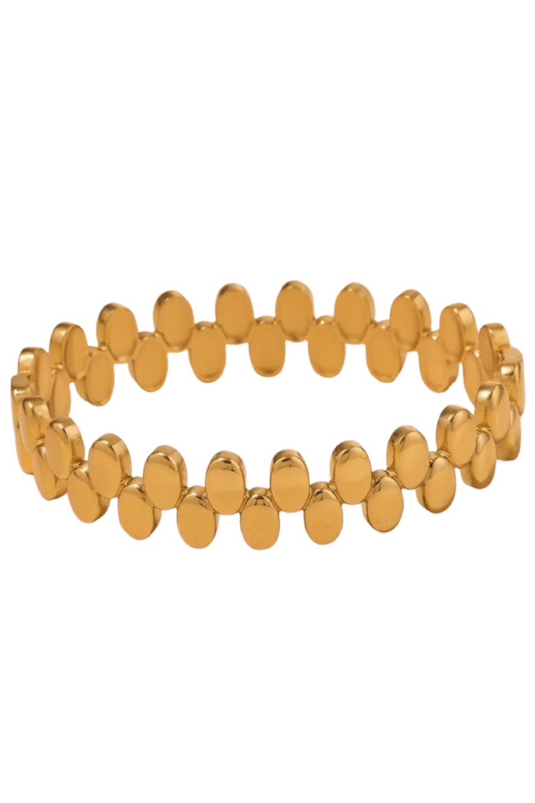 Waterproof 18K Gold Plated Dot Round Bracelet, Main, color, Gold