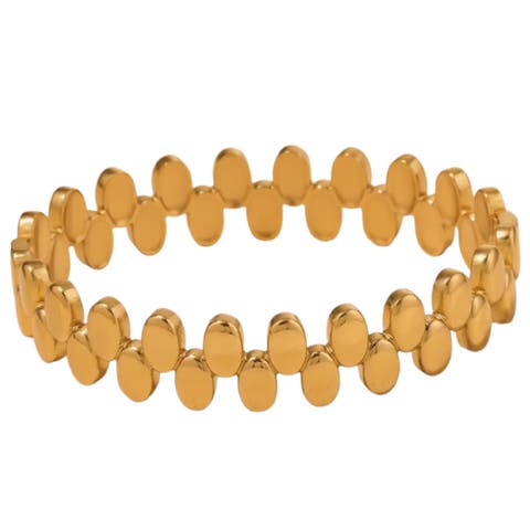 Waterproof 18K Gold Plated Dot Round Bracelet