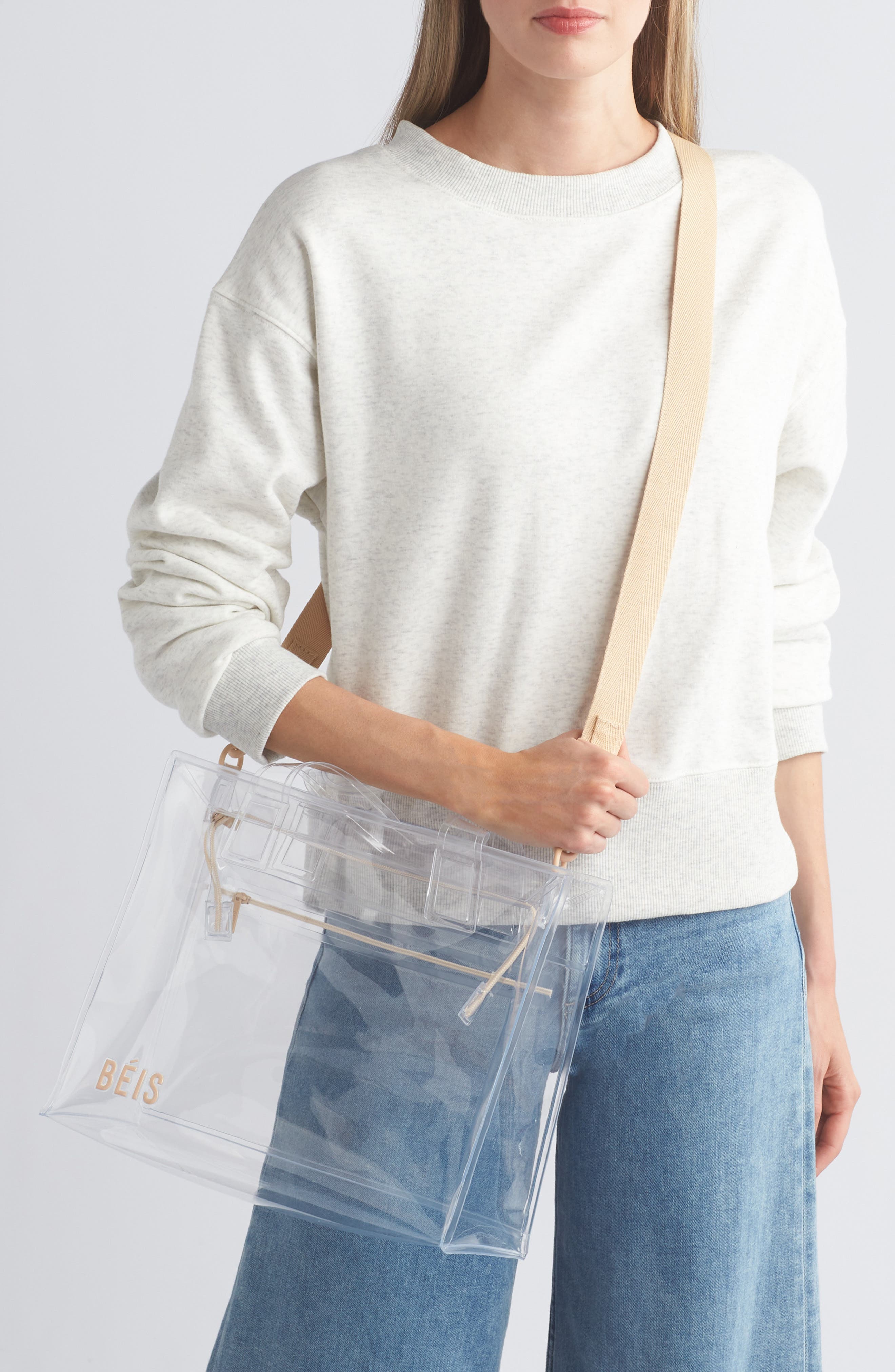 Béis The Clear Stadium Tote, Alternate, color, 