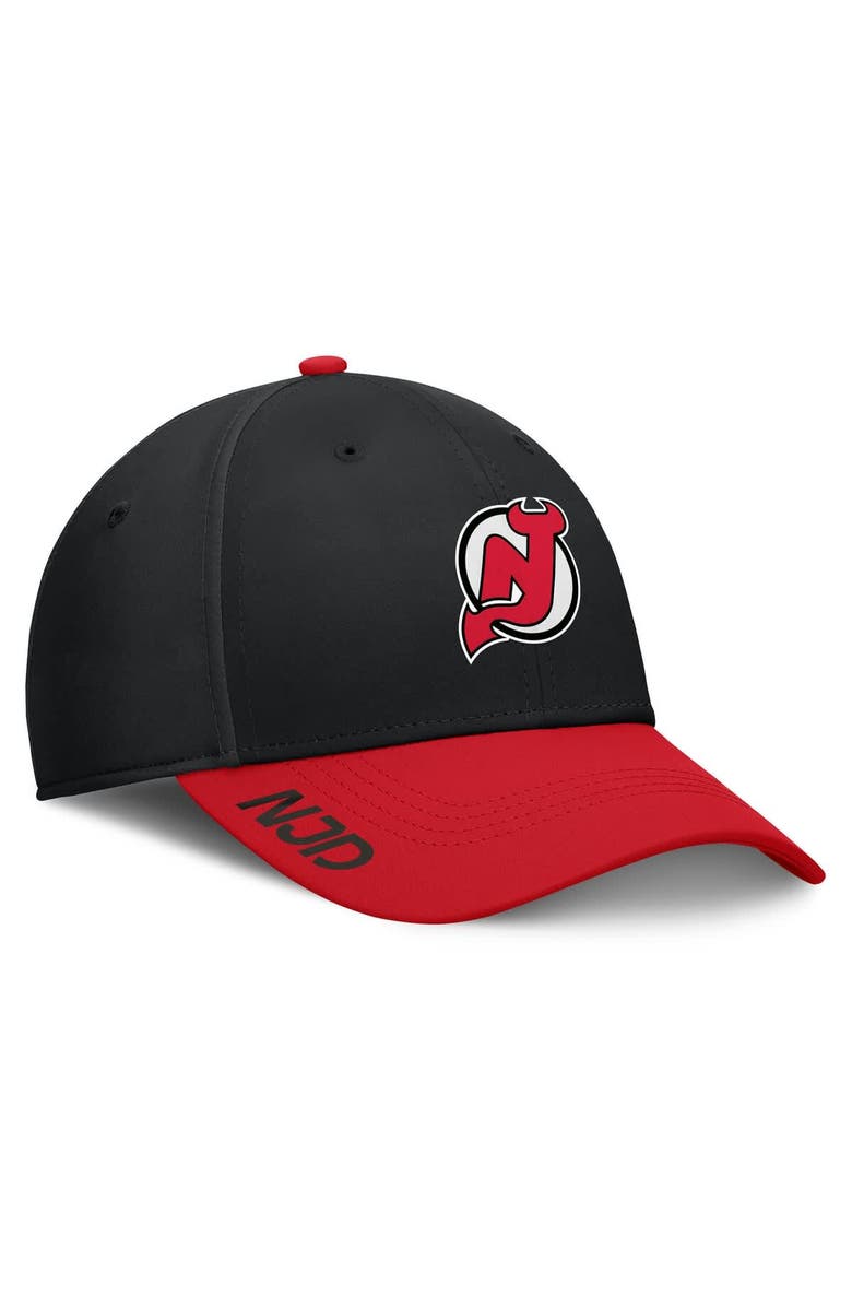 FANATICS Men's Fanatics Black/Red New Jersey Devils Authentic Pro Rink Flex Hat, Alternate, color, 