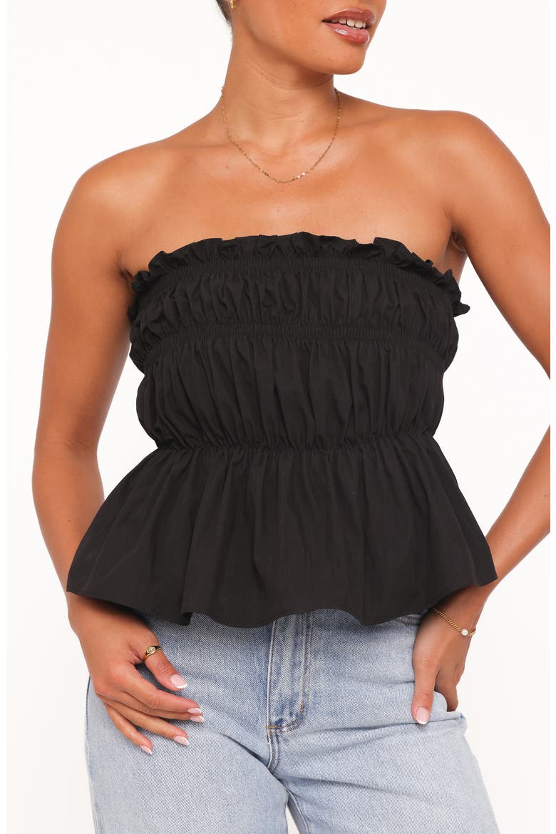 Wilhelmina Strapless Top, Alternate, color, BLACK