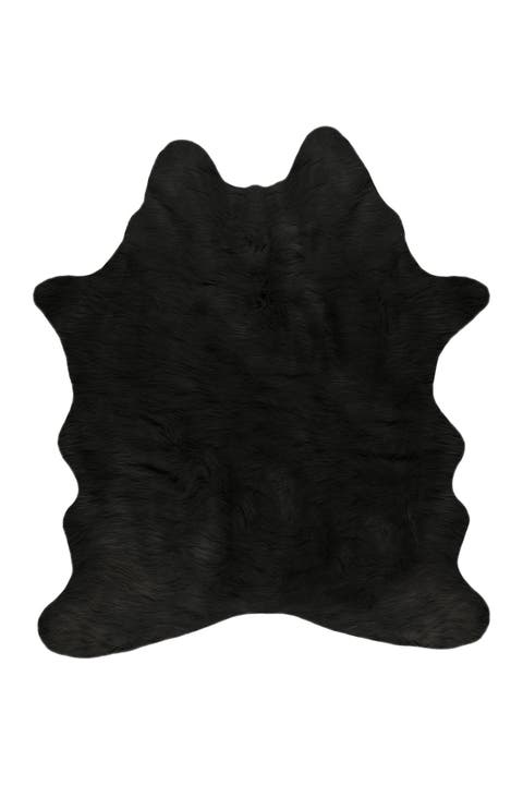 Faux Fur Throw 5.25' X 7.5' - Black