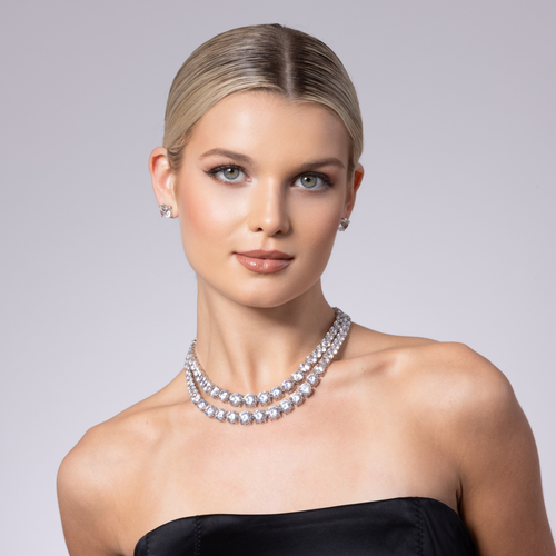 Anna Zuckerman Just Like Diamonds Only Better Studs 14 Carats In Platinum