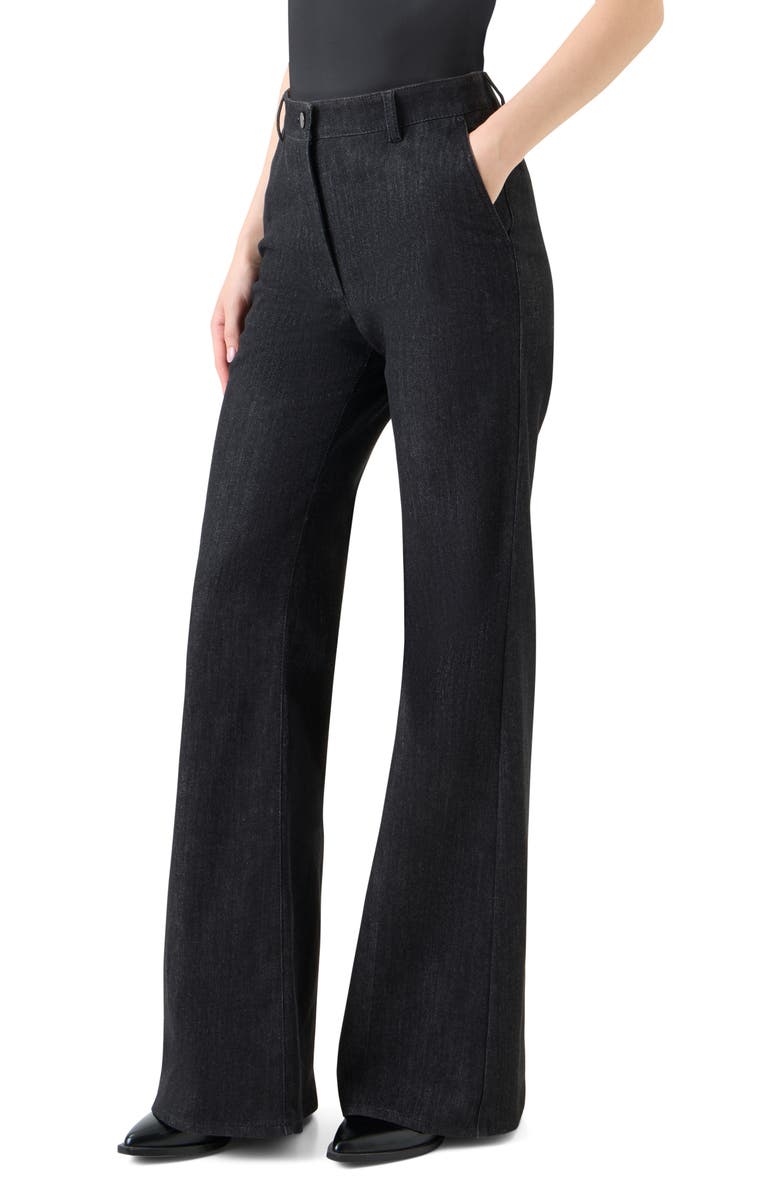 Akris punto Celia High Waist Bootcut Jeans, Alternate, color, Black Denim