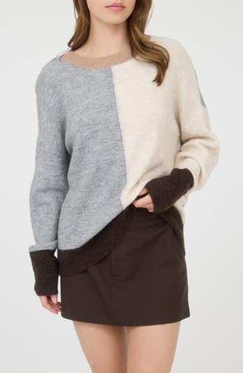 Blu Pepper Two-tone Sweater In Multi