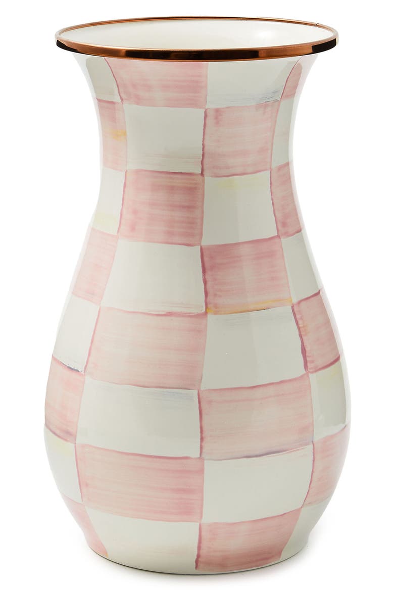 Rosy Check Tall Vase, Main, color, ROSY