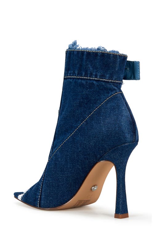 Azalea Wang Tandy Peep Toe Bootie In Blue