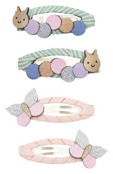 Kids' Hungry Caterpillar Set of 4 Clic Clacs Hair Clips