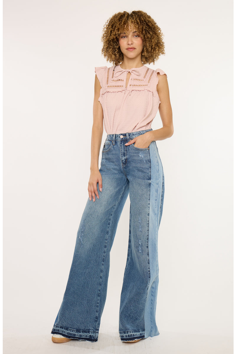 Clover High Rise Wide Leg Jeans, Alternate, color, Medium Wash