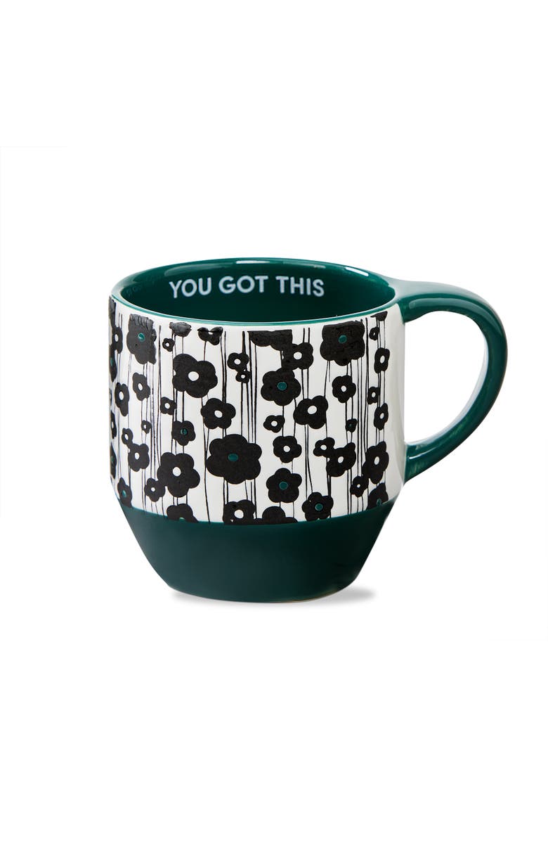 tag You Got This Mug Teal Earthenware Everyday, Main, color, Blue