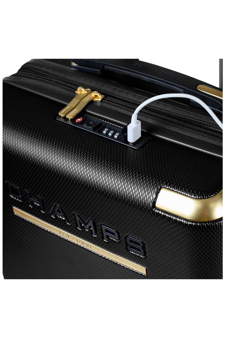 Luxe II 3-Piece Hardside Spinner Suitcases, Alternate, color, BLACK