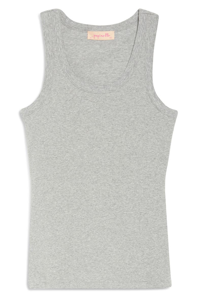Ribbed Shelf Bra Tank, Alternate, color, GREY