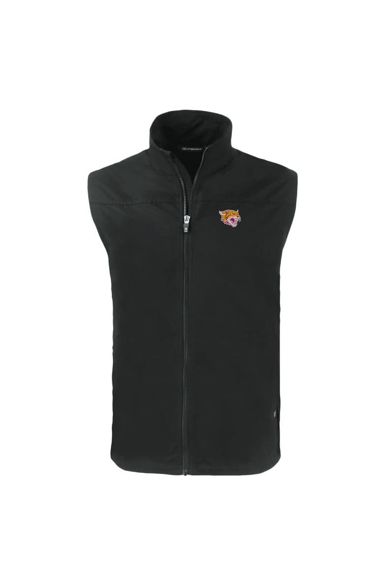 Cutter & Buck Men's Cutter & Buck  Black Bethune-Cookman Wildcats Charter Eco Recycled Full-Zip Vest, Alternate, color, 