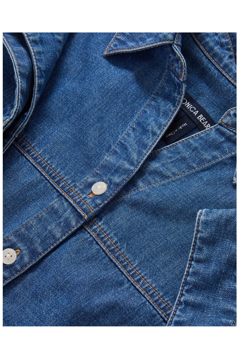 Nestor Denim Button-Up Shirt, Alternate, color, POOL PARTY