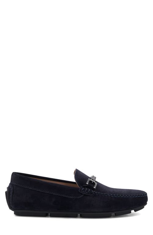 Bruno Magli Taso Bit Driving Loafer In Navy Suede