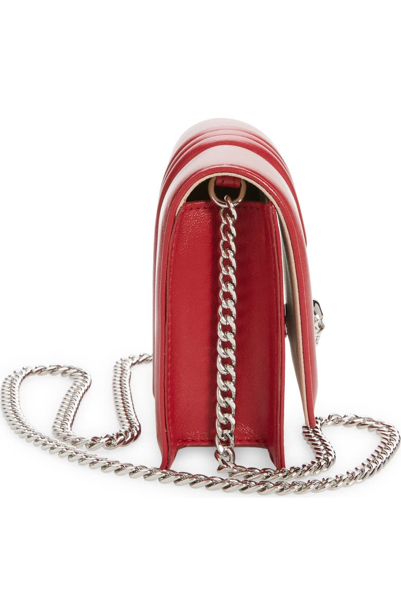 McQueen Small Skull Quilted Lambskin Bag, Alternate, color,