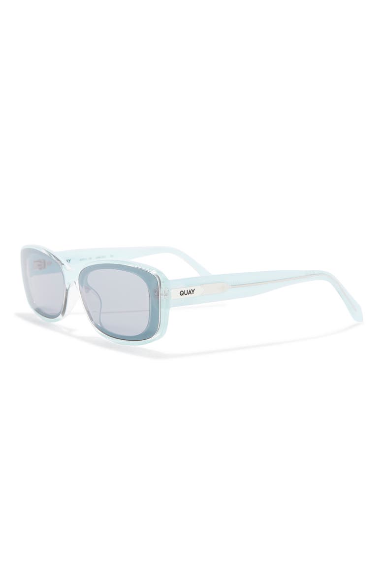 Vibe Check 62mm Small Square Sunglasses, Alternate, color, MINT/ SMOKE