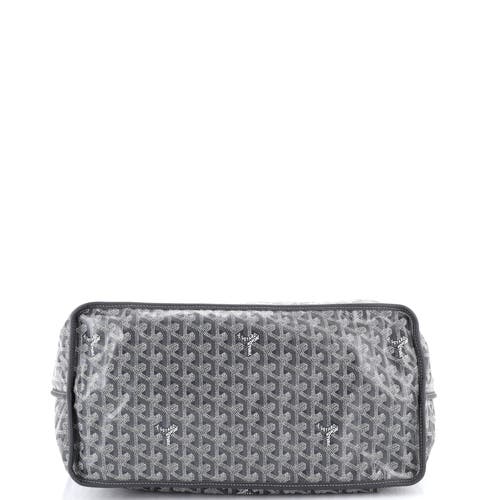 Pre-owned Goyard  Goyard Anjou Reversible Tote Coated Canvas Gm In Gray