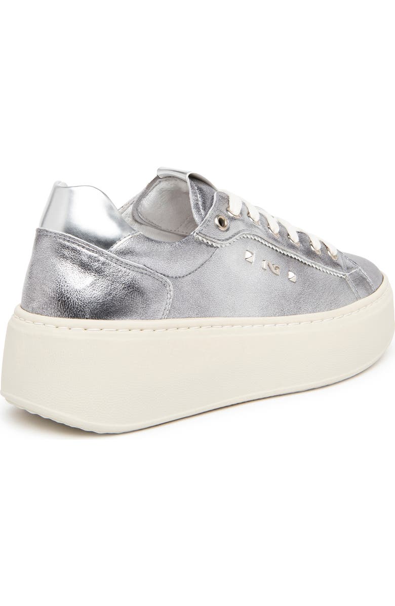 NeroGiardini Metallic Platform Sneaker, Alternate, color, Silver
