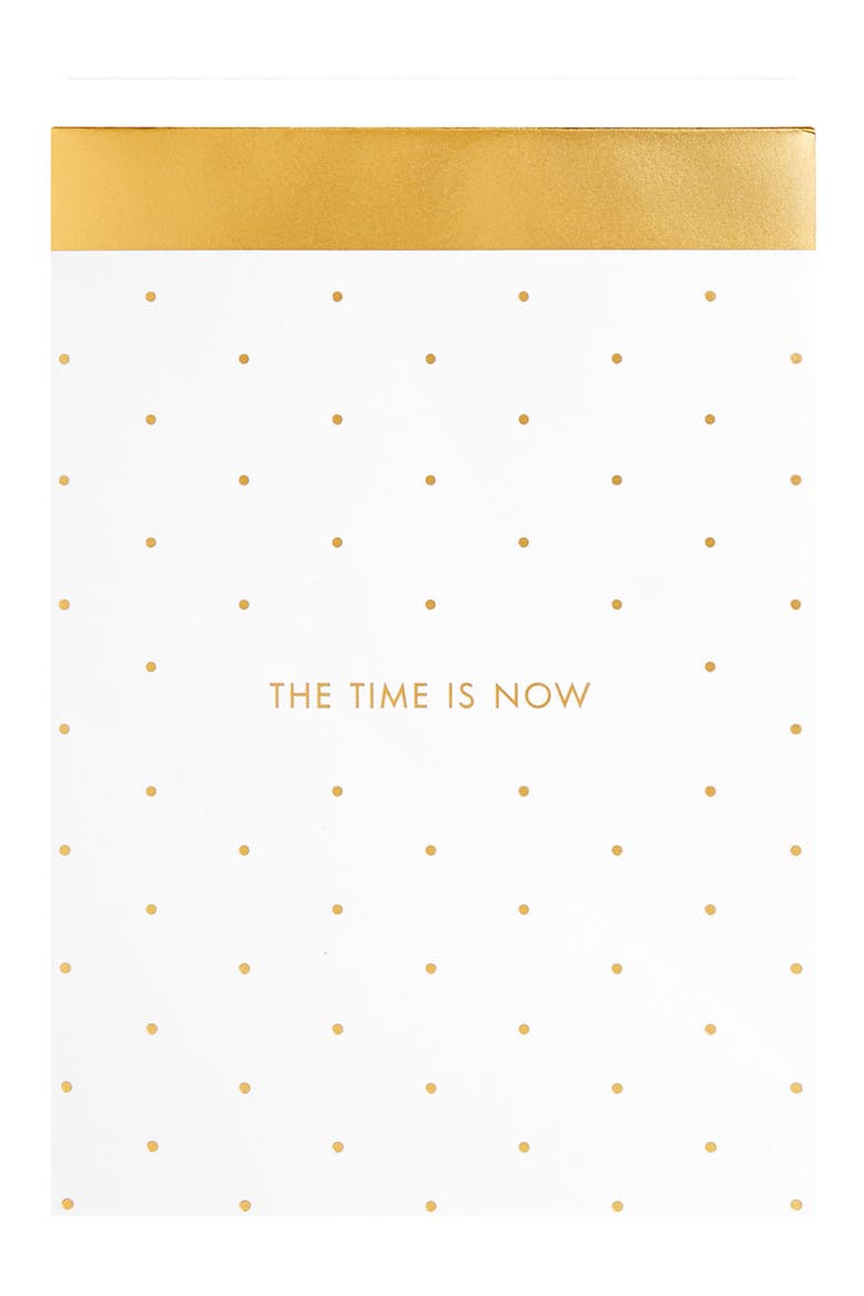 Time is Now Notepad, Main, color, WHITE/ GOLD