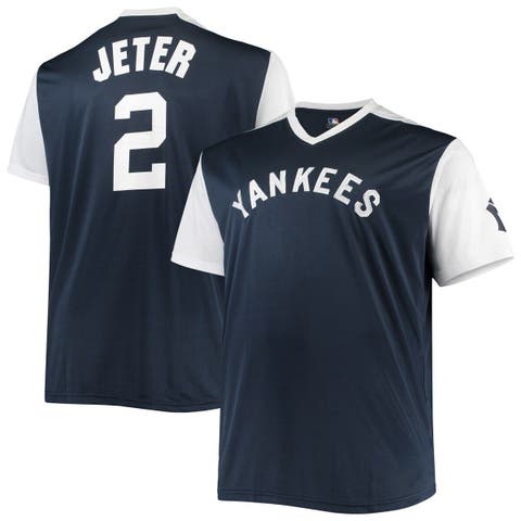 Men's Derek Jeter Navy/White New York Yankees Cooperstown Collection Replica Player Jersey