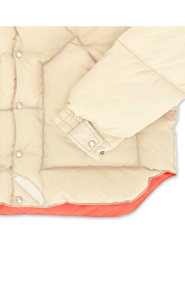 Fortela Christy Shearling Collar Nylon Jacket, Alternate, color, Beige