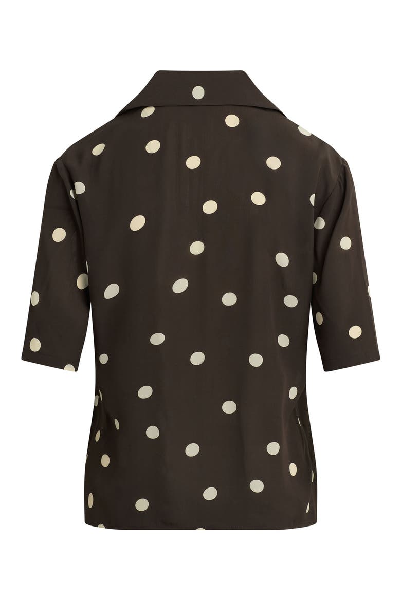 Sunny Polka Dot Button-Up Shirt, Alternate, color, ESPRESSO POLKA DOT