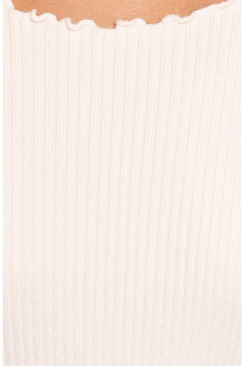 Kya Lettuce Edge Rib Sweater, Alternate, color, WHITE
