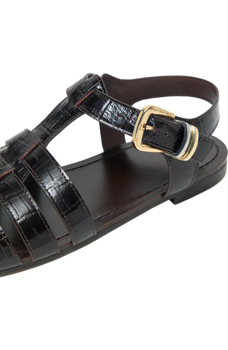 maje Multi-strap leather sandals, Alternate, color, Brown