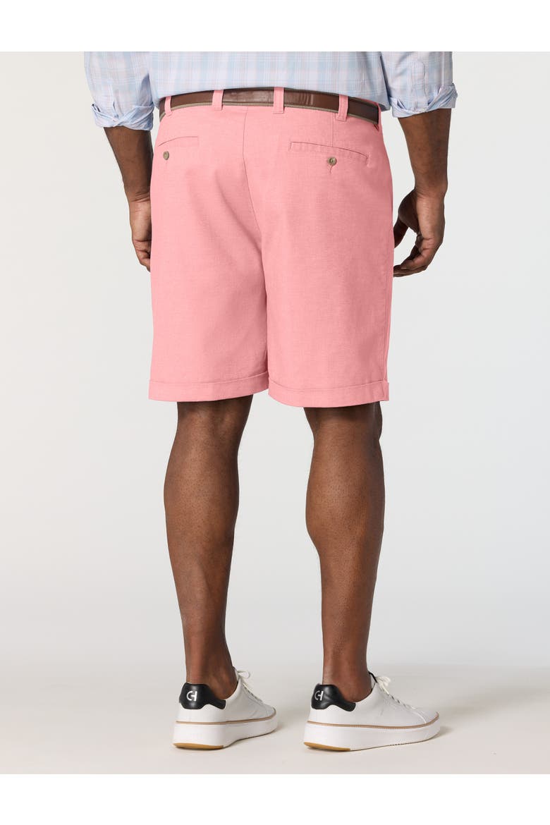 Big & Tall Linen-Blend Tech Shorts, Alternate, color, PEACHES N CREAM