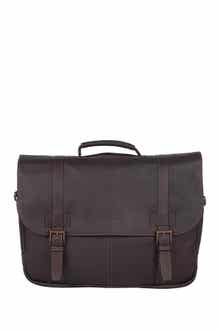 Kenneth Cole Colombian Leather 16” Laptop Computer Portfolio Messenger Briefcase