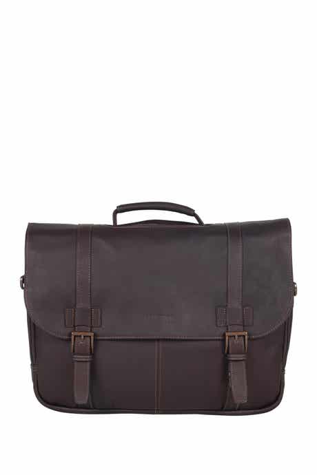 Colombian Leather 16” Laptop Computer Portfolio Messenger Briefcase