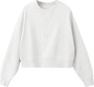 MANGO TEEN Crop Cotton Blend Sweatshirt